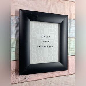“Count Your Blessings” Black Framed Home Wall Decor EPC